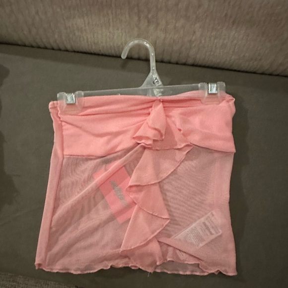 Edikted Pink Ruffle Tube Top / XS - Picture 1 of 3
